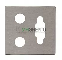 Накладка для механизма VGA+2RCA SKY сталь ABB 2CLA855560A1401