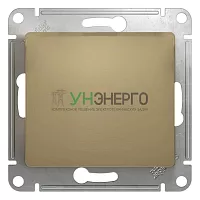 Кнопка нажимная 1-кл. СП Glossa 10А IP20 (сх. 1) 10AX механизм титан SE GSL000415