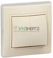 Выключатель 2-кл. СП Кварта ВС10-2-0-ККм-44 10А крем. IEK KV-V20-10-44-K33