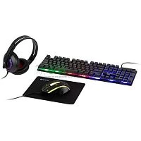 Комплект клавиатура и мышь DX850 игровые 1200-3600dpi + коврик + гарнитура черн. Intro Б0056141 Комплект клавиатура и мышь DX850 игровые 1200-3600dpi + коврик + гарнитура черн. Intro Б0056141