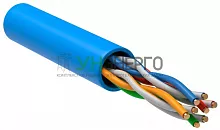 Кабель связи витая пара U/UTP кат.5е 4х2х24AWG solid PVC (305м) син. (м) ITK LC1-C5E04-113