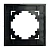 Рамка 1-местная, стекло, STEKKER GFR00-7001-05М, серия Катрин, черный матовый 49600