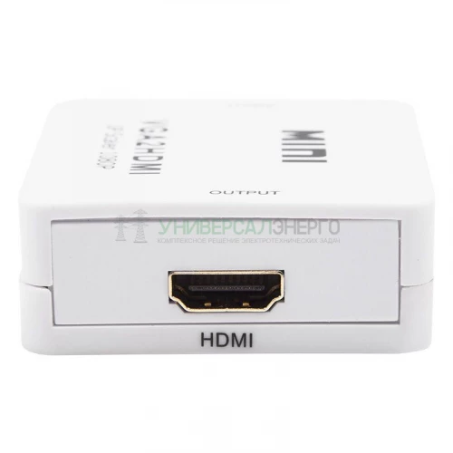 Конвертер VGA + Стерео 3.5мм на HDMI пластик бел. Rexant 17-6930 фото 2