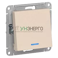 Переключатель проходной 1-кл. СП AtlasDesign 10А IP20 (сх. 6а) 10AX с подсветкой механизм беж. SE ATN000263