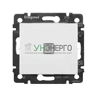 Выключатель 1-кл. СП Valena 10А IP31 250В с зел. индикацией механизм бел. Leg 774410