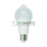 Лампа светодиодная LED-A60-12W/4000K/E27 /PS+MS PLS10WH 12Вт матовая 4000К нейтр. бел. E27 с датчиком освещенности и датчиком движения (упак. картон) Uniel UL-00005713