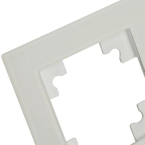 Рамка 1-местная, стекло, STEKKER, GFR00-7001-01М, серия Катрин, белый матовый 49594 фото 5