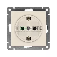 Розетка 1-м СП Афина 16А IP20 с заземл. механизм сл. кость (ivory) Universal A0028-I