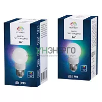 Лампа светодиодная 3Вт шар d50 9LED RGB E27 Neon-Night 405-512