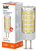 Лампа светодиодная CORN 3Вт капсула 3000К G4 12В керамика IEK LLE-CORN-3-012-30-G4