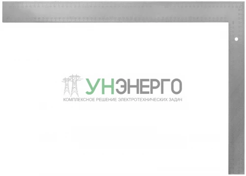 Угольник столярный цельнометаллический рифленая шкала 400х600мм FIT 19634