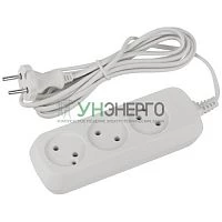 Удлинитель 3х3м без заземл. 6А IP20 GREEN LINE UDL-6-330 ШВВП 2х0.75 Эра Б0065041 Удлинитель 3х3м без заземл. 6А IP20 GREEN LINE UDL-6-330 ШВВП 2х0.75 Эра Б0065041