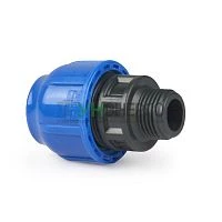 Муфта компрессионная наружн. резьба PN16 d32х1дюйм для ПЭ труб RTP 11506 Муфта компрессионная наружн. резьба PN16 d32х1дюйм для ПЭ труб RTP 11506