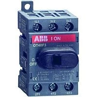 Рубильник 4п OT40F4N2 40А (23А AC23) для установки на DIN-рейку или монтажную плату (с резерв. ручкой) ABB 1SCA104932R1001