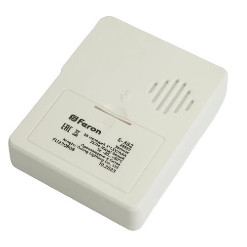 Звонок дверной беспроводной Feron E-382 Электрический 38 мелодий белый с питанием от батареек и от сети через USB 48922 фото 5