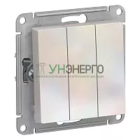 Выключатель 3-кл. СП AtlasDesign 10А IP20 (сх. 1+1+1) 10AX механизм жемчуж. SE ATN000431