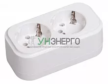 Колодка удлинителя 2-м 16А Classic К02 2P+PE 250В IEK KYP11-16-02-00-Z