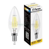 Лампа светодиодная Feron LB-73 Свеча E14 9W 2700K 25956
