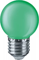 Лампа светодиодная 71 828 NLL-G45-1-230-G-E27 1Вт шар E27 176-264В зел. Navigator 71828