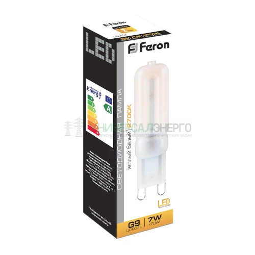 Лампа светодиодная Feron LB-431 G9 7W 2700K 25755 фото 3