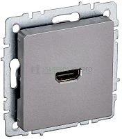 Розетка СП BRITE HDMI РHDMI-0-БрС сталь IEK BR-H10-K46