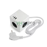 HM10-41-01 Удлинитель 3-местный с/з, 3x1мм2, 1.5м, 250В, 16А, 2USB+1С, 5V 3,1А, серия Comfort, белый 49571