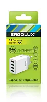 Адаптер сетевой ELX-РA02QC-C01 36Вт 4USB 100-220В 5-9В/3А 1QC+3/3А коробка бел. Ergolux 15292