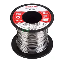 Припой катушка ПОС-61 без канифоли (d0.8мм 100гр) Rexant 09-3120 Припой катушка ПОС-61 без канифоли (d0.8мм 100гр) Rexant 09-3120