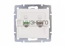 Механизм розетки компьютерной 2-м Rain RJ45 бел. LEZARD 703-0288-141