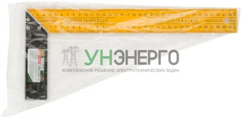 Угольник столярный усиленный 350мм желт. FIT 19435 фото 3