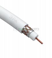 Кабель коаксиальный RG-6U 75Ом Cu/(оплетка Cu 64%) PVC 100м бел. Эра Б0044603 Кабель коаксиальный RG-6U 75Ом Cu/(оплетка Cu 64%) PVC 100м бел. Эра Б0044603