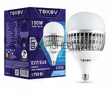 Лампа светодиодная 100Вт HP 6500К E40/E27 176-264В TOKOV ELECTRIC TKE-HP-E40/E27-100-6.5K