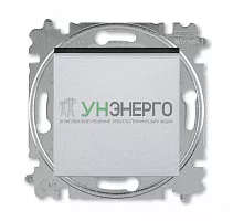 Выключатель 1-кл. 2п СП Levit IP20 серебр./дым. черн. ABB 2CHH590245A6070