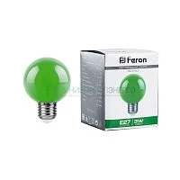 Лампа светодиодная Feron LB-371 Шар E27 3W зеленый 25907