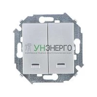 Выключатель 2-кл. СП Simon 15 16А IP20 с подсветкой винтов. зажим механизм алюм. Simon 1591392-033 Выключатель 2-кл. СП Simon 15 16А IP20 с подсветкой винтов. зажим механизм алюм. Simon 1591392-033