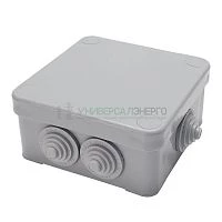 Коробка разветвительная STEKKER EBX10-37-44, 93*93*45мм, 250/380В, 10А, 7 вводов, IP44, светло-серая (КЭМ 5-10-7 (П)) 39252
