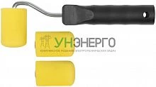 Валик поролоновый с ручкой "мини" 50мм+2 сменных ролика желт. FIT 02830