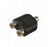 Переходник 1 гнездо RCA-2 гнезда RCA REXANT 14-0422