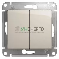 Выключатель 2-кл. СП Glossa 10А IP20 (сх. 5) 10AX механизм молочн. SE GSL000951