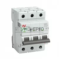 Выключатель автоматический модульный 3п B 25А 10кА AV-10 AVERES EKF mcb10-3-25B-av