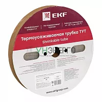 Трубка термоусадочная ТУТ 16/8 прозр. PROxima (уп.50м) EKF tut-16-tr