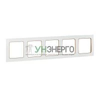 Рамка 5-м Стокгольм бел. с линией цвета шампань EKF EAM-G-306-20