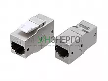 Адаптер проходной (coupler) Keystone Jack RJ45 (8P8C) кат.6 4 пары экранир. CA2-KJ-C6-SH-BK черн. Hyperline 444916