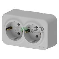 Розетка 2-м СП ARIA 16А IP20 с заземл. сер. ARVIA 25 22 1000 907 Розетка 2-м СП ARIA 16А IP20 с заземл. сер. ARVIA 25 22 1000 907