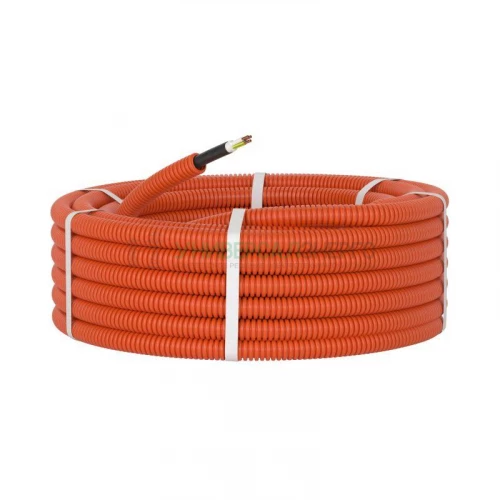 Труба гофрированная ПНД гибкая d20мм с кабелем ВВГнг(А)-LS 3х2.5 РЭК ГОСТ+ оранж. (уп.100м) DKC 7S920100 фото 2