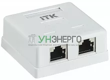 Розетка компьютерная 2-м ОП RJ45 кат.5E FTP ITK CS2-1C5EF-22