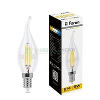 Лампа светодиодная Feron LB-74 Свеча на ветру E14 9W 2700K 25960