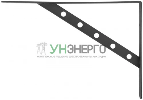 Уголок-кронштейн усиленный 350х250мм черн. КУРС 66110 фото 2
