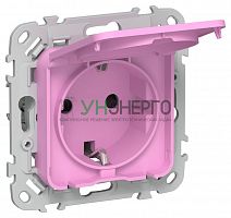 Розетка СП FLITE РСшкр11-1-44-ФлПр 16А IP44 с заземл. с защ. шторками и крышкой безвинтовое крепление механизм пурпур. IEK FI-R16-16-1-44-K99 Розетка СП FLITE РСшкр11-1-44-ФлПр 16А IP44 с заземл. с защ. шторками и крышкой безвинтовое крепление механизм пурпур. IEK FI-R16-16-1-44-K99