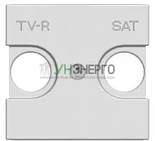 Накладка для TV-R-SAT розетки 2мод. Zenit бел. ABB 2CLA225010N1101